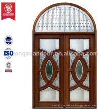 Puerta de madera de arco de fibra de vidrio para puerta exterior